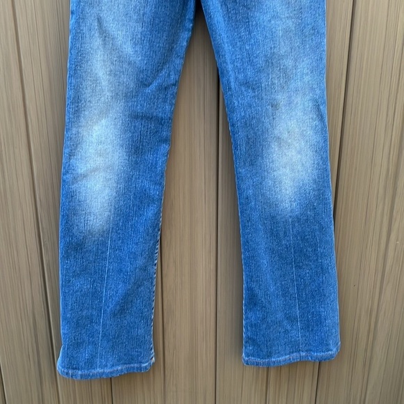 Fiorucci High Rise  Medium Wash Whiskering & Fading Slightly Flare Jeans sz 24 - Picture 3 of 16